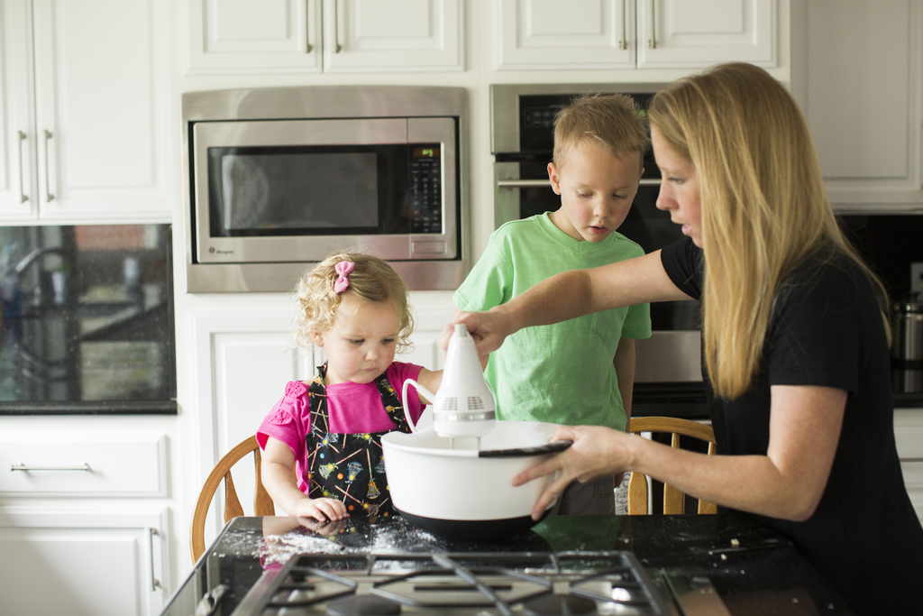 cooking with the kids - each week has at least once recipe of snack idea to make with the kids